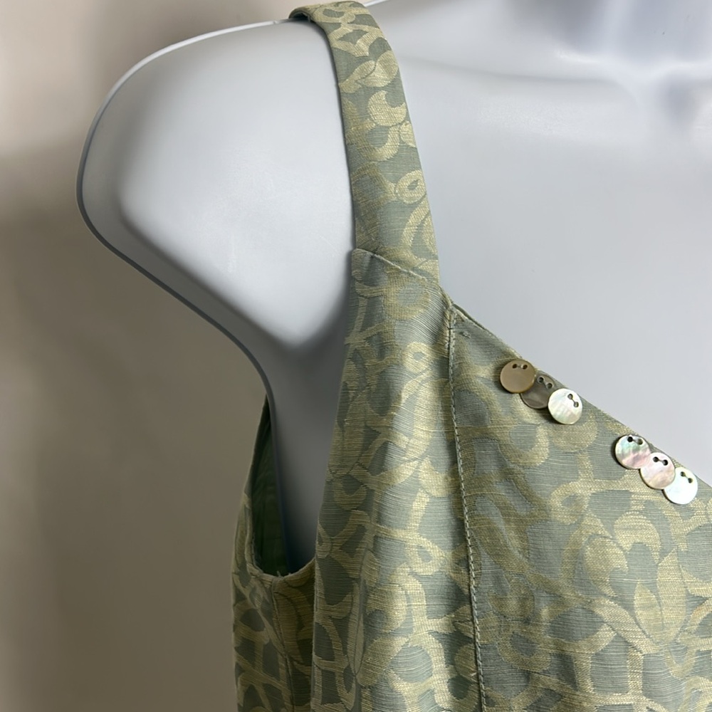Sigred Olson Women's Size 14 Mint Green Dress Sequence Front Trim Thin Straps - Picture 5 of 9